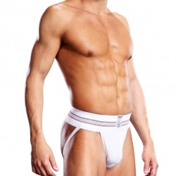 Blueline Performance Microfiber Jock Strap Sports Brief White